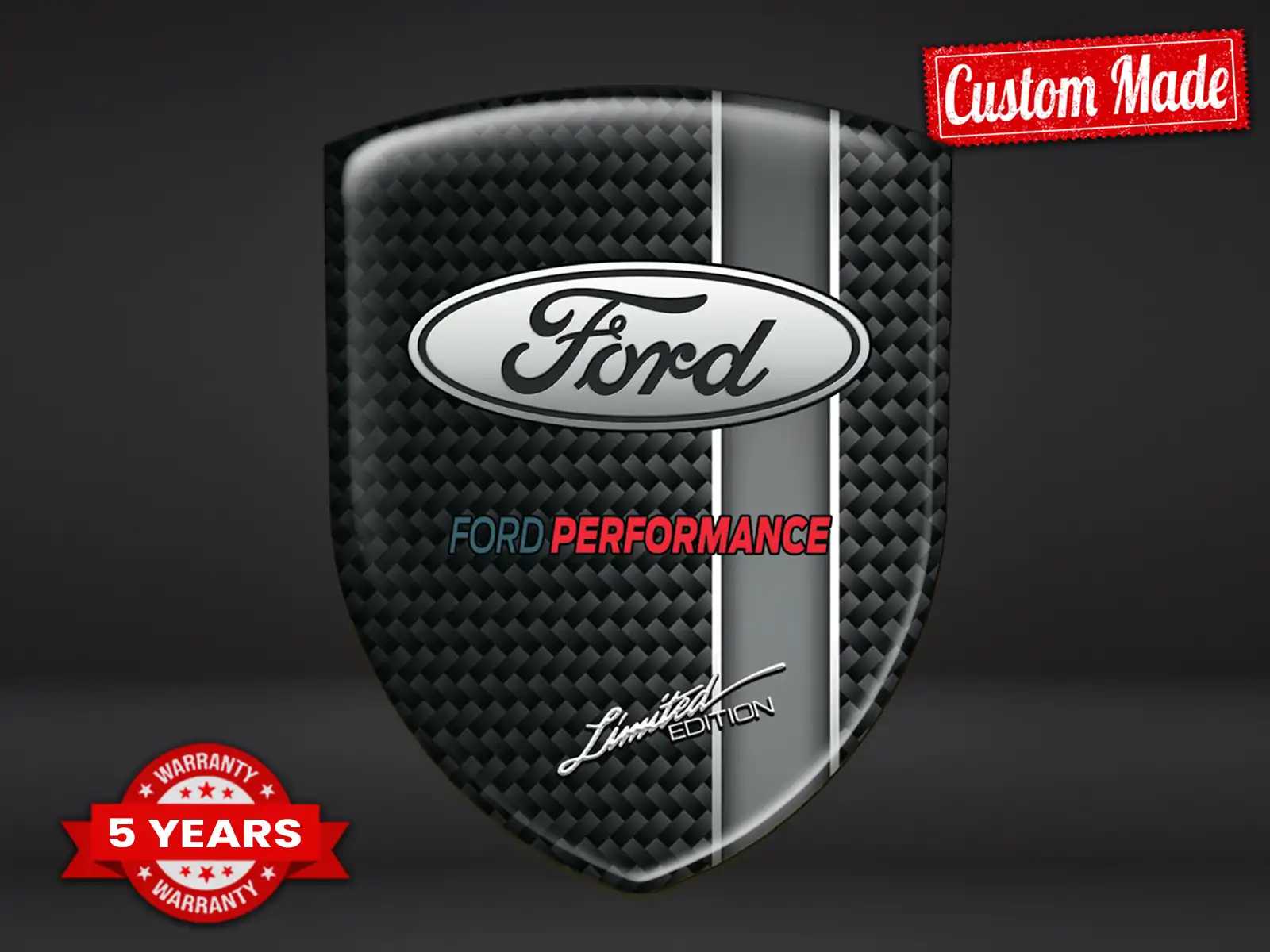 Ford Pegatina Relieve Auto Máximo Resistente Estilo Pro
